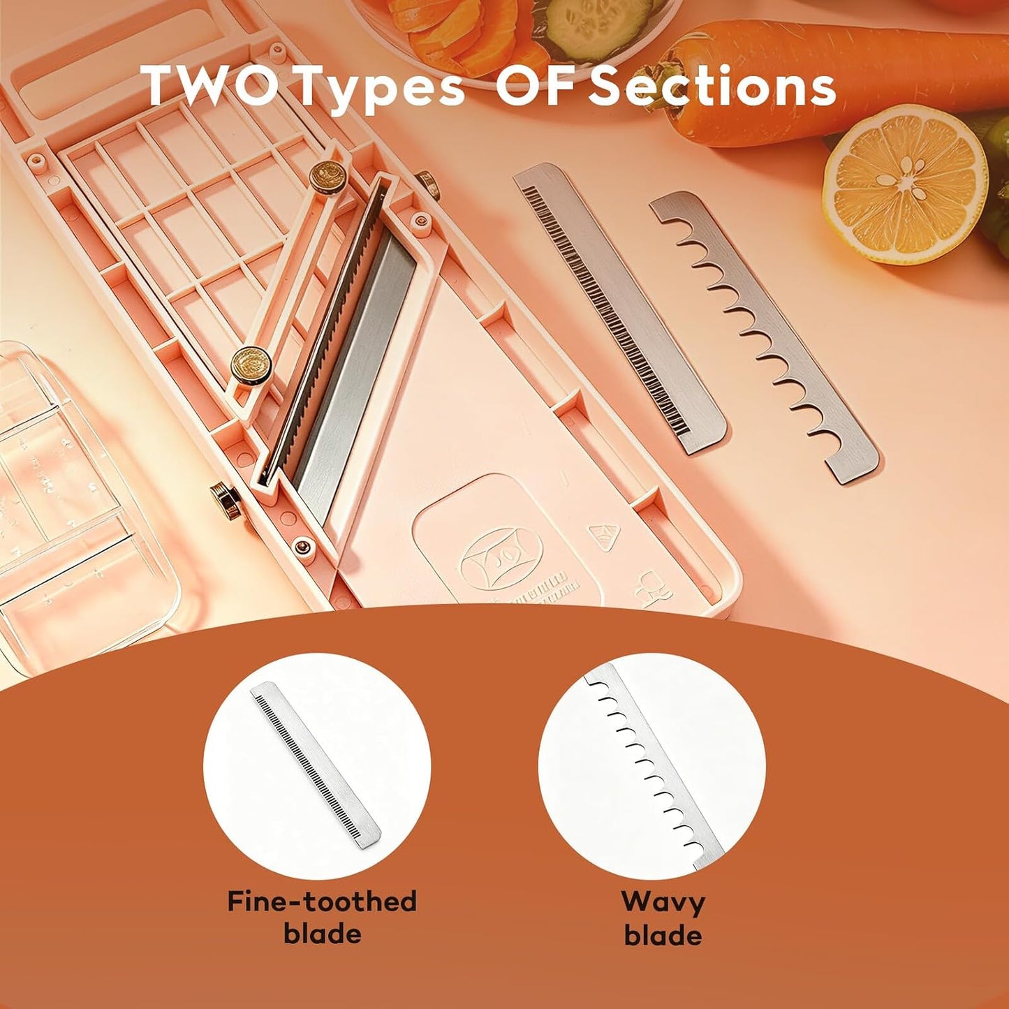 Mandoline Slicer for Kitchen, Upgrade Slicer for Vegetable, Professinal Japanese Vegetable Cutter with 4 Stainless Steel Blades