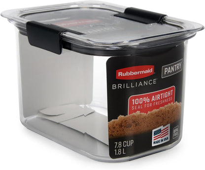 Rubbermaid Brilliance Pantry 10 Piece Set, Clear and Airtight Food and Pantry Storage Containers