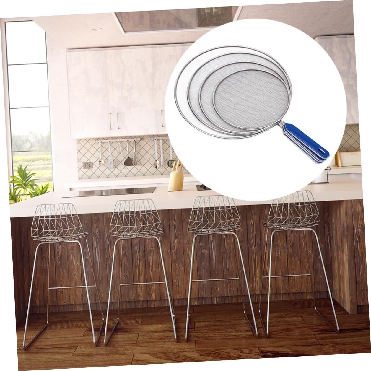 4-Pack Oil Splatter Guard Mesh Covers for Frying Pans and Pots Splashproof Kitchen Oil Screen 18.50X12.99X0.39 Inch Kitchen Accessories for Cooking Safety