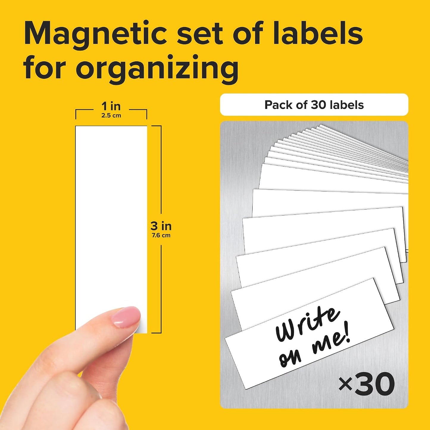 Dry Erase Magnetic Labels - Reusable Sticky Notes - Notepads for Refrigerator - Dry Erase Magnet Sheets - Blank Magnet Stickers to Write On - Magnets for Whiteboard Classroom Fridge