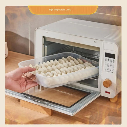 MANHONGYU 4-layer Food Storage Containers,Plastic Cookie Containers,Stackable Cookie Carrier, Dumpling Storage Box