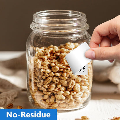 1000 Pcs 1"x2" Blank Removable Freezer Labels for Food Containers, Risepekt Waterproof Food Storage Labels for Containers, Oil Resistant No-Residue Left for Kitchen Restaurants Grocery Stores Markets