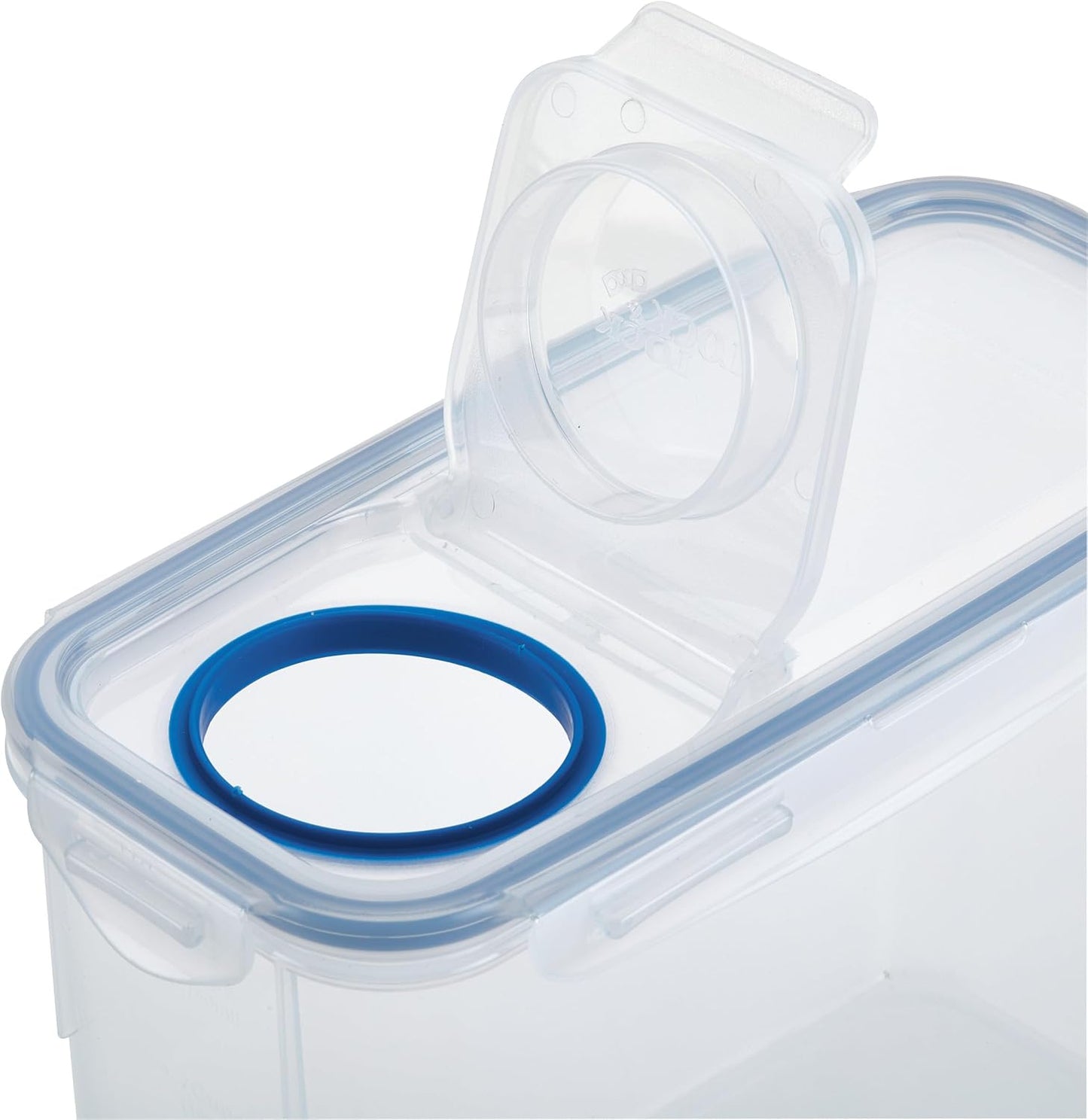 Lock & Lock Easy Essentials Food Storage Bin Set for Pasta, Flour, Sugar/Airtight Container Lids/BPA-Free/Dishwasher Safe, 8 Piece - Clear
