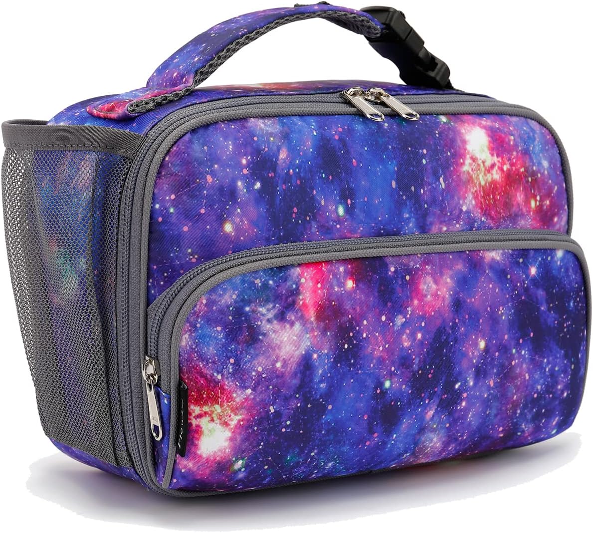 FlowFly Kids Lunch box Insulated Soft Bag Mini Cooler Back to School Thermal Meal Tote Kit for Girls, Boys, Astronaut - Colors B