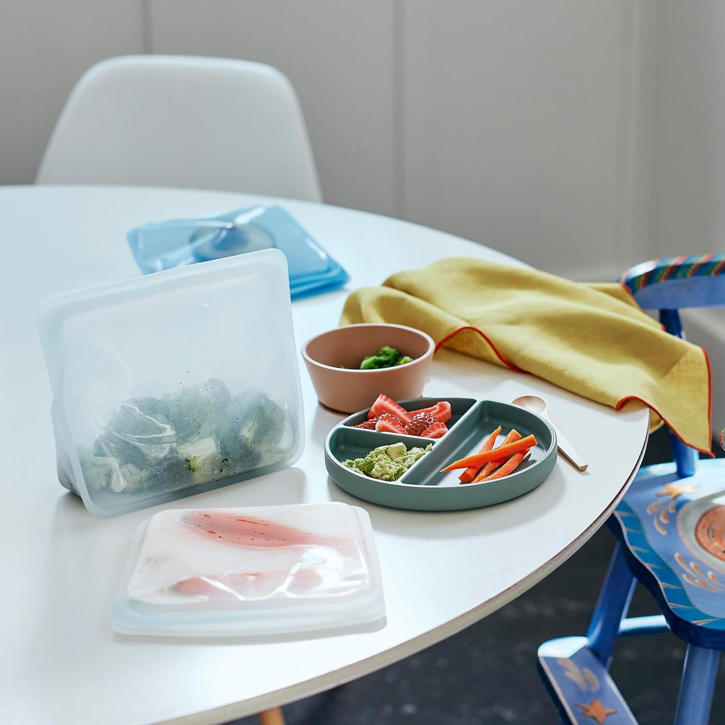 Stasher Premium Reusable Silicone Food Storage Bags, 2-Pack, Clear