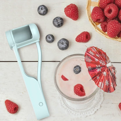 WhiteRhino Grape Cutter Grape Slicer for Toddlers,Grape Cherry Tomato Strawberry Cutter Quarter Slicer tool For Vegetable Fruit Salad Cake Decoration,Stainless Steel kitchen Gadget Fruit cutter(Bule)