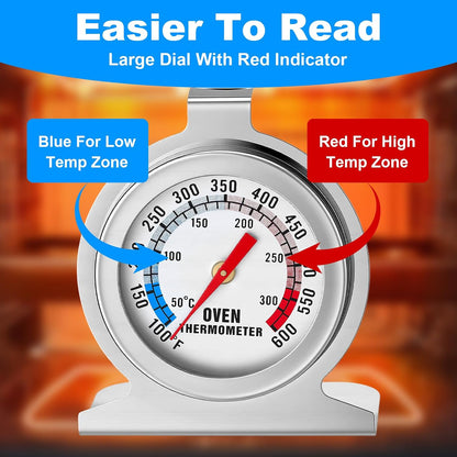 12 Pcs Oven Thermometer for Gas Oven 100-600°F with 431 Stainless Steel