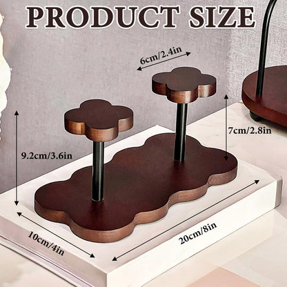 Wood Disposable Cup Dispenser for Countertop | Stylish Bathroom Cup Holder - Perfect for Plastic Mouthwash Cup Storage Organizer,Coffee Paper Cups and Kitchen,Take Out Cup Carriers for Party