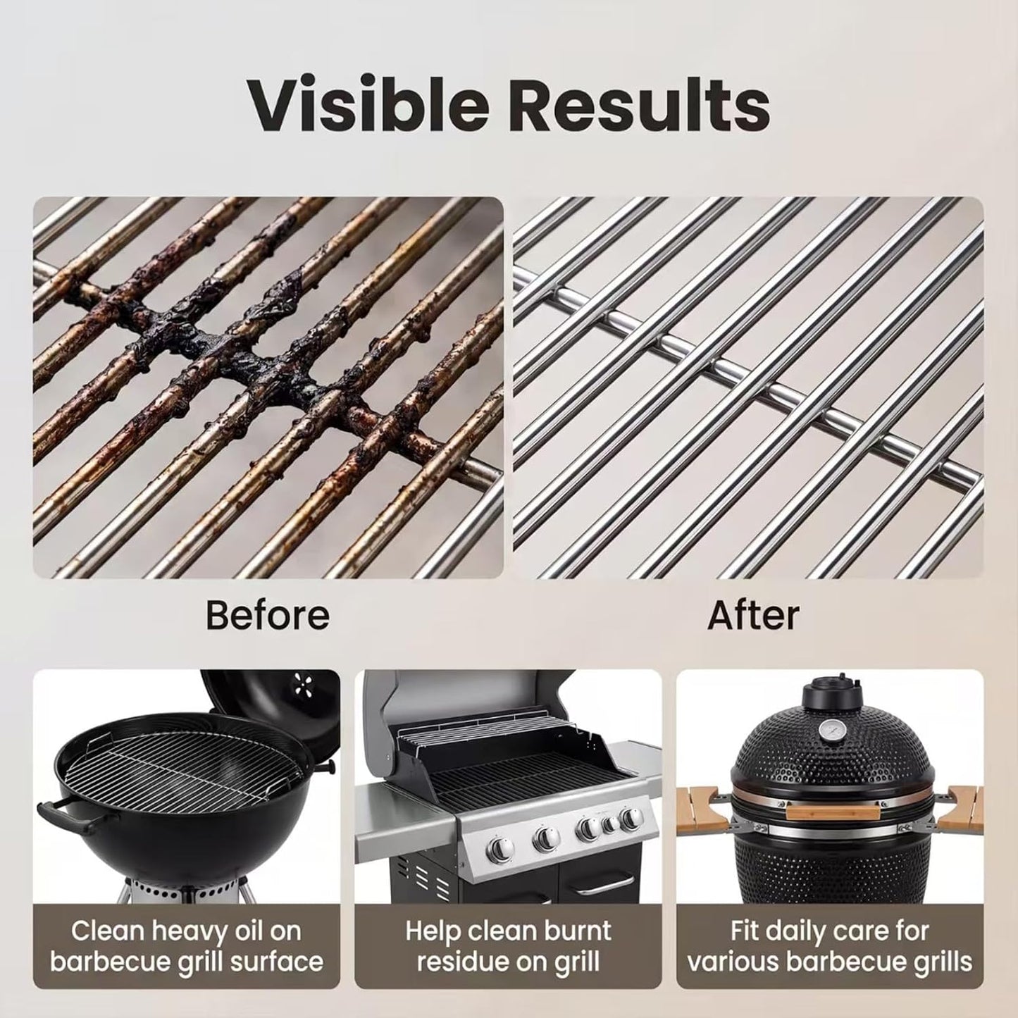 Fast-Acting Heavy-Duty Grill Degreaser Spray, Grill Cleaner, Quick Foaming Multi-Surface Barbecue Degreaser for Outdoor Grills, Stainless Steel Grates, Oven Racks, Vent Hoods & Stovetops (1pcs)