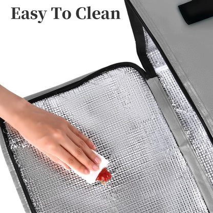 Bodaon Insulated Casserole Carrier Bag, Fits 9x13 and 11x15 Inch Baking Dish with Lid, Casserole Carriers for Hot or Cold Food for Transport, Thermal Lasagna Potluck Warmer Travel Tote, Black