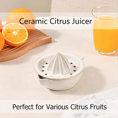 Ceramic Citrus Lemon Orange Juicer Manual Squeezer, Hand Juicer Reamer
