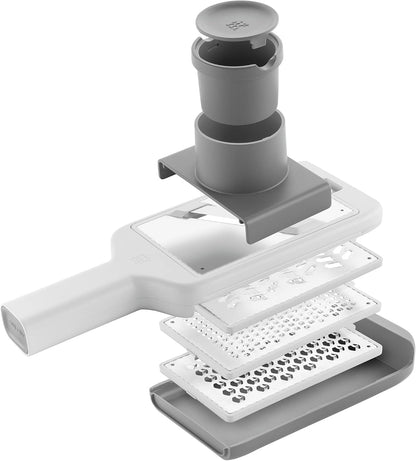 ZWILLING Z-Cut Multifunctional Grater, Mandoline, Faster Grating Technology, Zester, Rasp Grater, Slicer, Finger Guard, Grey