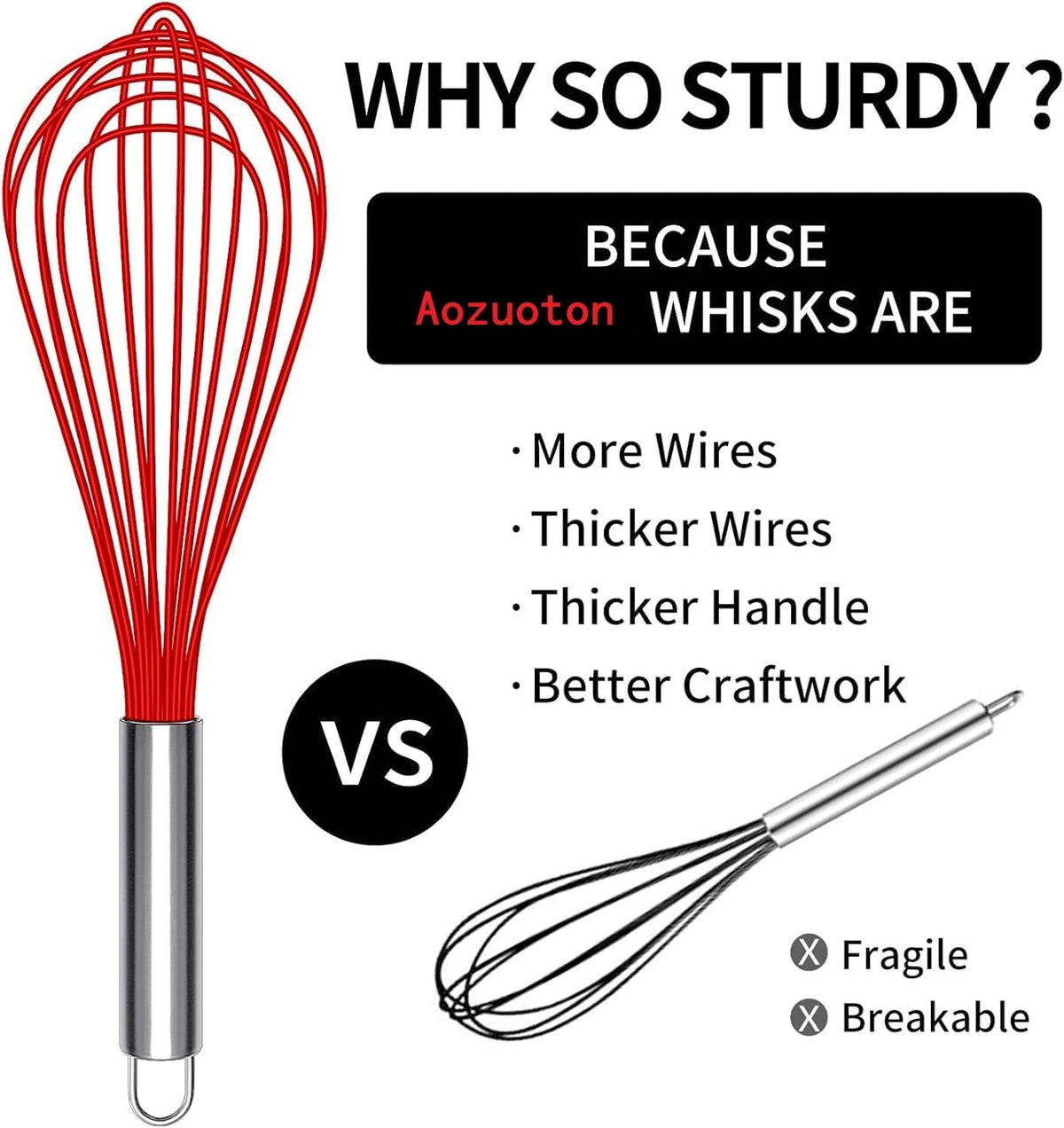 Hand Whisk Stainless Steel Dough Hook Dutch Whisk for Sourdough Bread Dough Mixer Hand Wooden Handle Kitchen Whisking Mixing Tool Bread Making Tools (1 eye)
