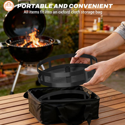 Griddle Caddy for Blackstone Griddle Accessories, BBQ Caddy with Paper Towel Holder, Rotating Condiment & Utensil Organizer, Outdoor Kitchen Accessories for Camping, RV, Patio & Tailgating