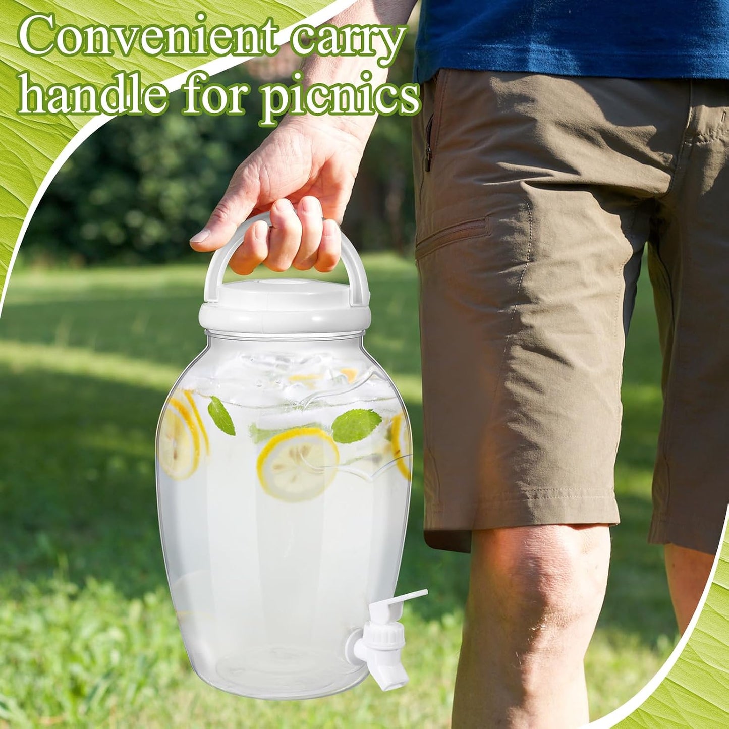 Havawish 2 Pack 1.16 Gallon Drink Beverage Dispenser with Stand for Parties Plastic Water Lemonade Juice Dispenser with Spigot and Lid for Countertop Weddings(Gold)