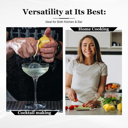 Lemon Zester Tool with Channel Knife, 2-in-1 Citrus Garnish Tool