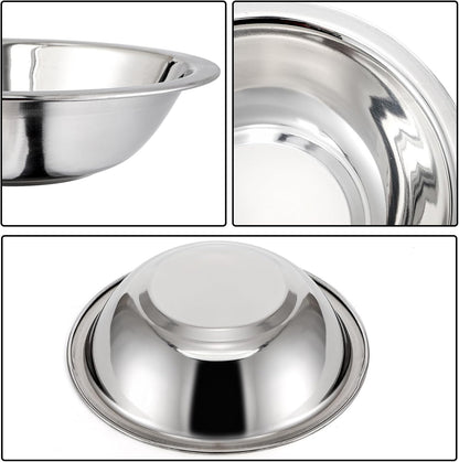 Okllen 10 Pack Small Stainless Steel Bowls, 6 1/2 Inch Wide Kitchen Metal Bowl with Flat Base, 3/4 Quart Prep Bowls for Meal Prep, Cooking, Serving, Baking