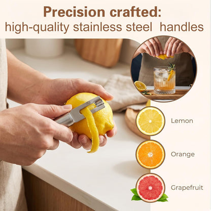 2Pcs Citrus Lemon Zester Peeler Tool, Ultra Sharp