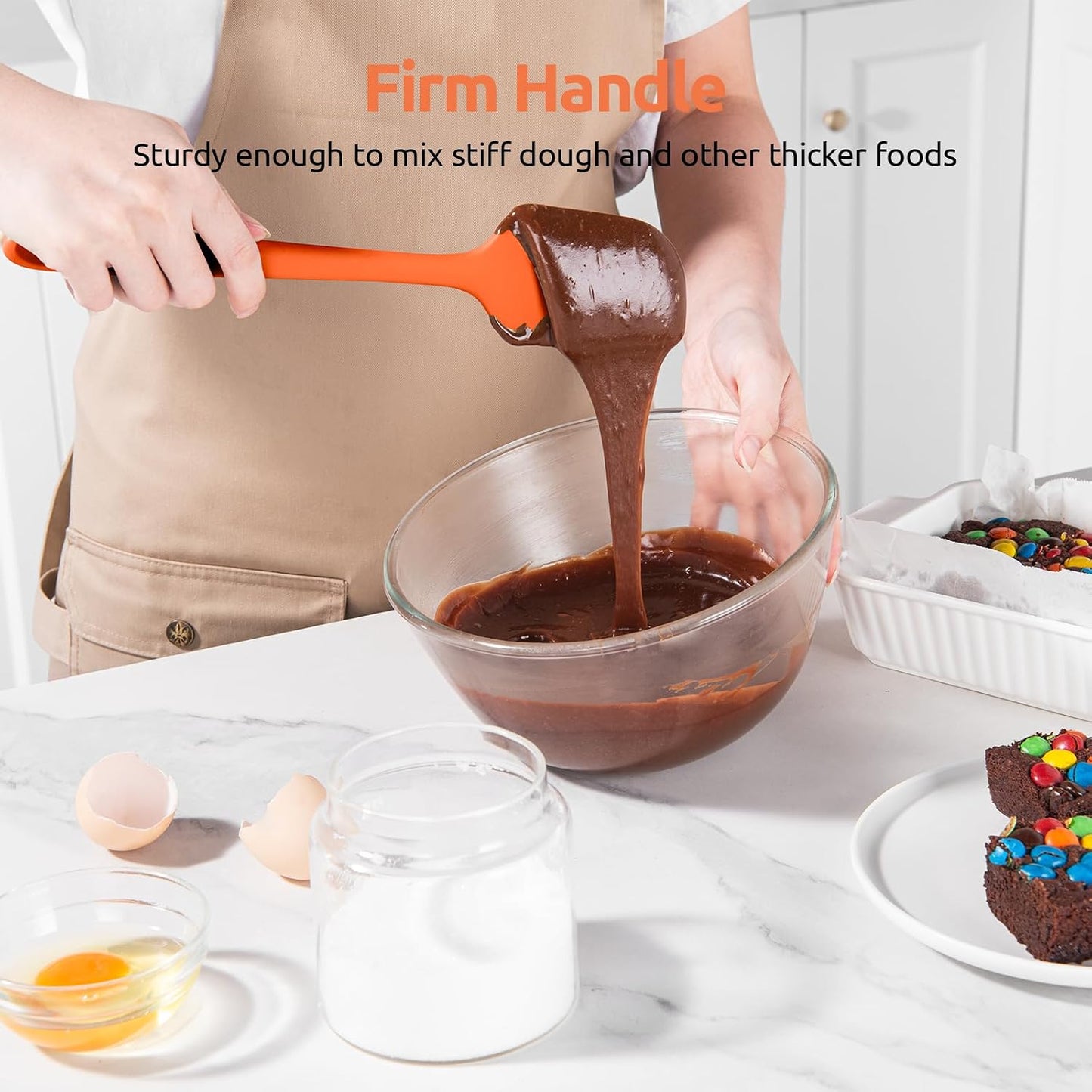 U-Taste Silicone Spatula Set with 600 Degrees Fahrenheit Heat Resistant (Black)
