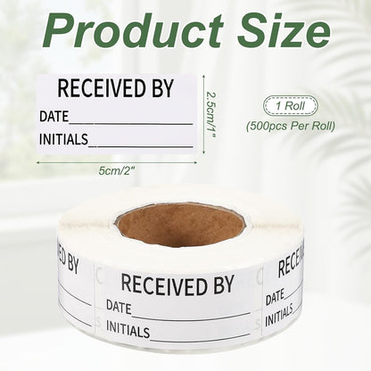 PATIKIL 500 Pcs Expired Date Label Stickers Roll, 2 x 1 Inch Removable Inventory Labels Adhesive Food Sticker Roll for Marking Organizing Inventory and Food Container, White and Black