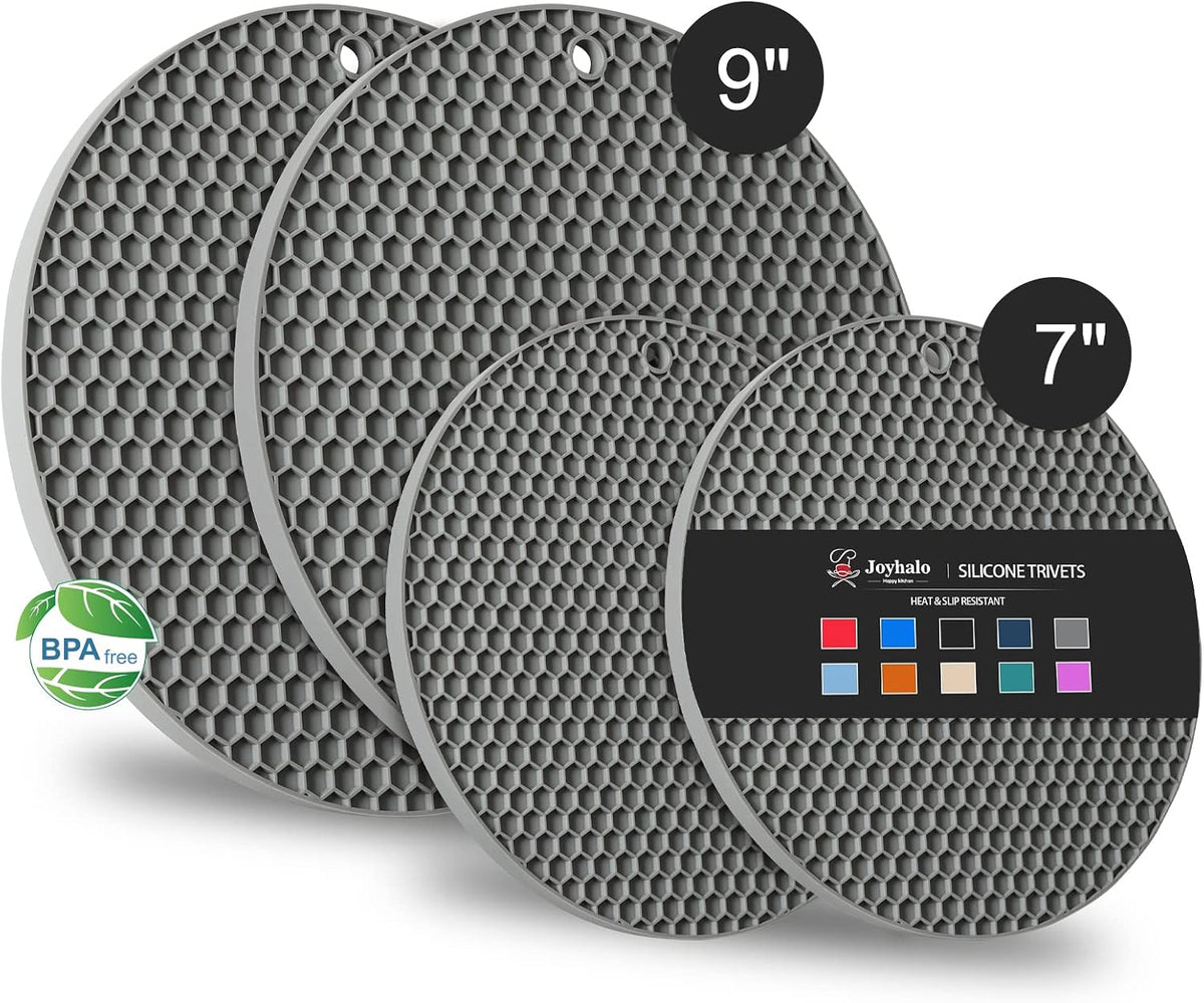 Joyhalo 4 Pack Trivets for Hot Dishes