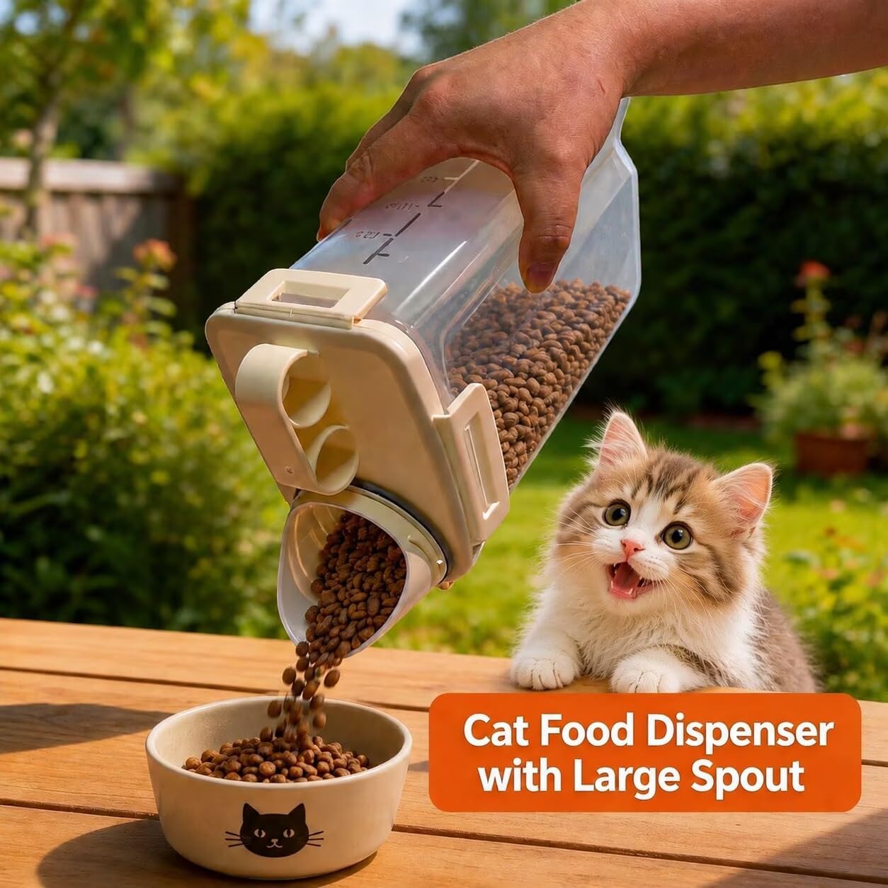 2 Pack Small Cat Food Storage Container with Wide-Mouth Pour Spout - 2Lbs/2.1QT Dog Pet Food Container for Cat Dog Food, Bird Seed, Chicken - Versatile Dry Food Bin Dispenser for Rice, Flour, Cereal