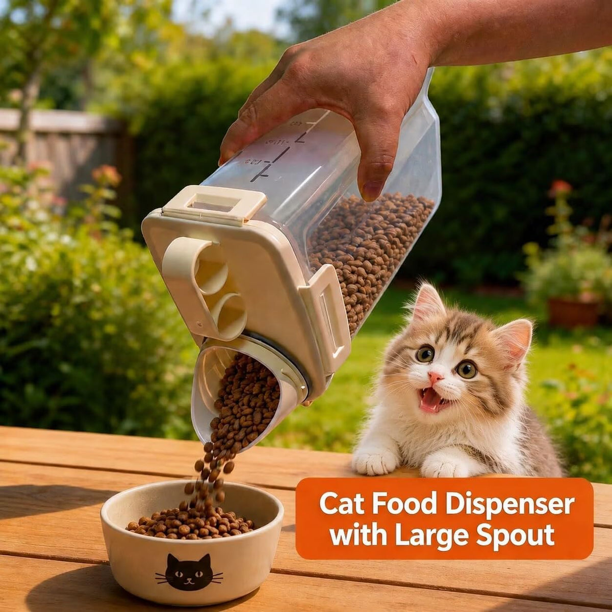 2 Lbs Small Cat Dog Food Storage Container for Bird Seed, Pet Food, 2 Pack | 2QT Versatile Dry Food Bin Portable Dispenser with Wide-Mouth Pour Spout for Rice, Flour, Cereal, Storage and Organization