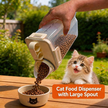 2 Lbs Small Cat Dog Food Storage Container for Bird Seed, Pet Food, 2 Pack | 2QT Versatile Dry Food Bin Portable Dispenser with Wide-Mouth Pour Spout for Rice, Flour, Cereal, Storage and Organization