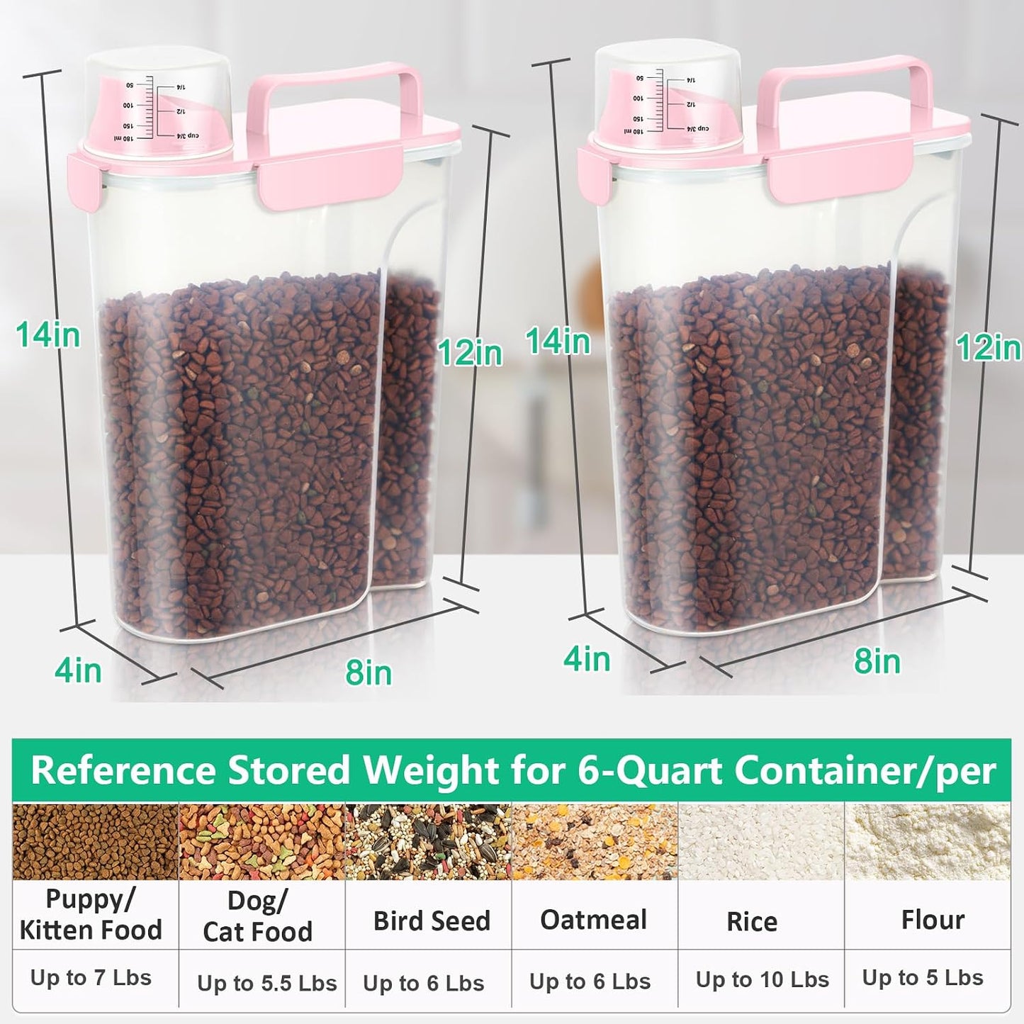 TBMax 10 Lbs Cat Dog Food Storage Container, 2026 Upgraded Large Pouring Container for Pet Food Storage, Bird Seed Dispenser, Portable Travel Kibble Holder -Dark Green