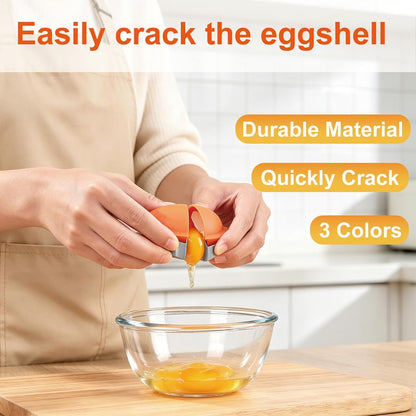 3PCS Egg Shell Opener, Stainless Steel Egg Cracker Tools for Raw Eggs, Egg Peeler Quickly Cutting Off Eggs for Home Kitchen Use