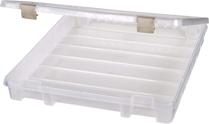 ArtBin 9101AB Super Satchel Slim with Removable Dividers, Art & Craft Organizer, [1] Plastic Storage Case, Clear, Divided Compartments