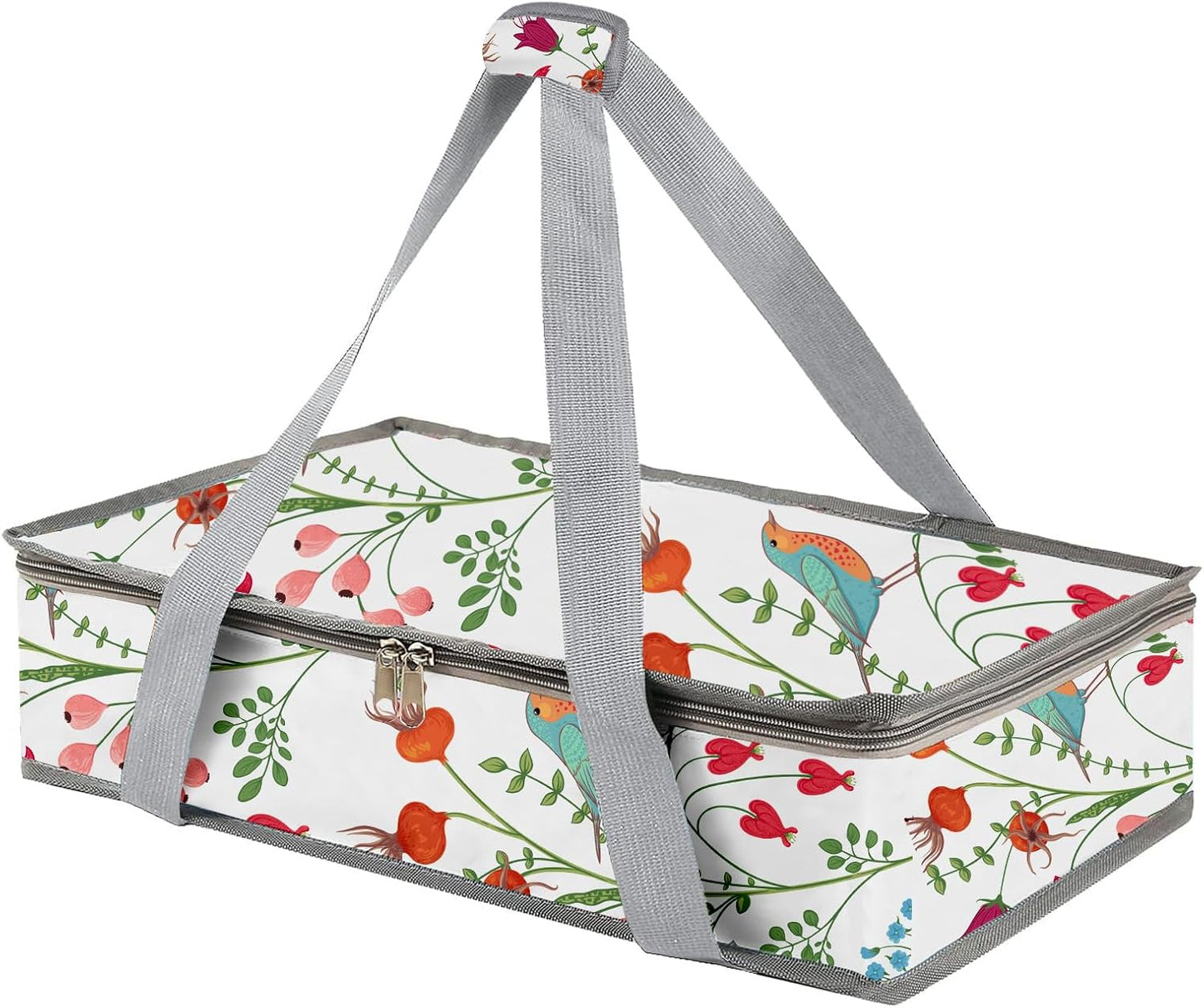 Insulated Casserole Carrier Fits Pioneer Woman Kitchen Stuff & 9x13 Baking Dish, Large Lasagna Lugger Tote, Leakproof Thermal Food Warmer Bag for Potluck, Picnic, Travel, Hot/Cold Food & Mom Gifts