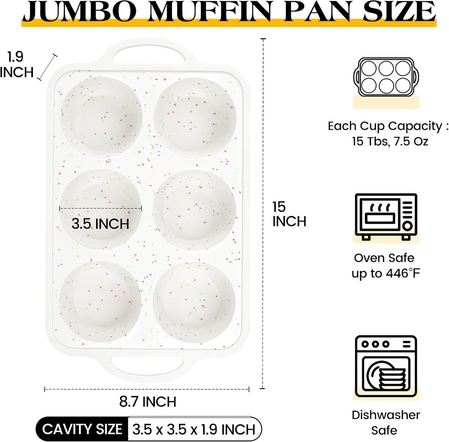 Regular 12 Cup and Mini 24 Cup Nonstick Cupcake Pan Set Silicone Muffin Pan for Baking Silicone Cupcake Mold with Metal Reinforced Frame BPA Free (2 Pcs, Cream)
