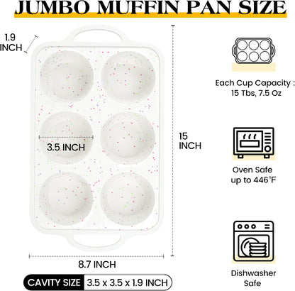 Regular 12 Cup and Mini 24 Cup Nonstick Cupcake Pan Set Silicone Muffin Pan for Baking Silicone Cupcake Mold with Metal Reinforced Frame BPA Free (2 Pcs, Cream)