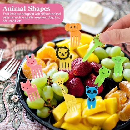 CALIDAKA 55Pcs Kids Bento Box Accessories Including Animal Food Picks Mini Condiment Bottles Ketchup Squeeze Bottle,Salad Dressing Container for Camping Kids Box Accessories