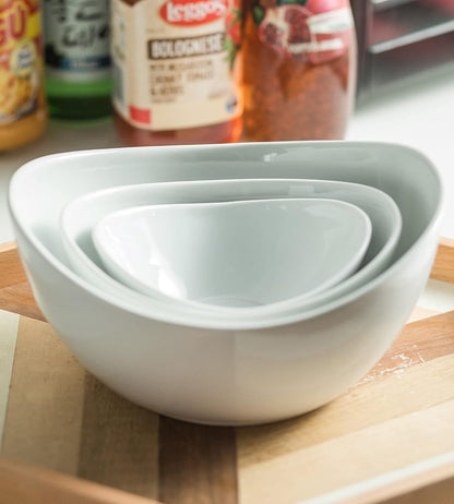 YHOSSEUN 3 Tier Serving Stand Oval Serving Bowl with Metal Rack, Tied Serving Bowls Food Display Dessert Appetizer, Chip and Dip Serving Bowl Set for Parties, Gold-45oz / 17.5oz / 7oz