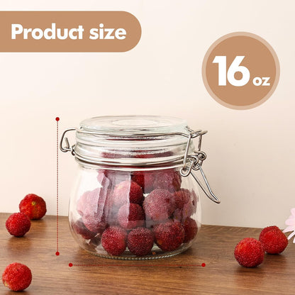 Glass Food Storage Jars 37 oz Set of 6,Glass Storage Containers Clear Glass Food Canister with Bamboo Lid Airtight For Serving Tea, Coffee, Flour, Sugar, Candy, Cookie, Spice and More (Square)