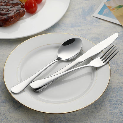 VANDBAO Camping Utensils Set, Portable Travel Utensils with Case for Fixing Tableware, Reusable Stainless Steel Stable Cutlery Set, Lunch Picnic Flatware Silverware (Rainbow Set)