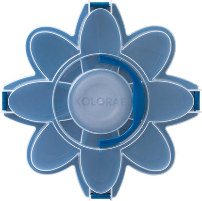 KOLORAE Flower Snack Serving Tray - 9 Compartment Party Platter with Dressing Cup for Chips and Dip, Fruits and Veggies - Game Day & Summer Entertaining Tray