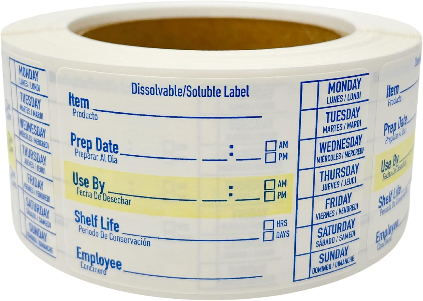 2x3 Dissolvable Food Labels, 1000 Label Stickers, Bottle Labels for Storage Bins, Sticker Labels for Food containers, (1000, Blue)