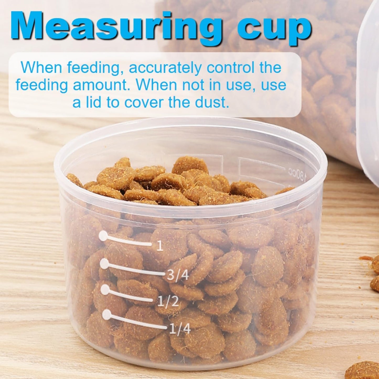 SenseYo Pet Food Storage Container 2lb 2.5L Translucent Cat Dog Food Storage Container Dispenser with Measuring Cup Pour Spout Sealed Cover for Pets (Pink 1pcs)
