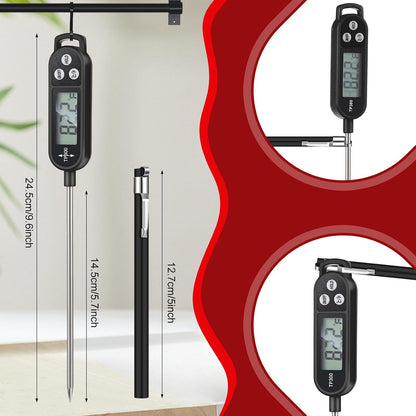 Copkim Food Thermometer Instant Read Probe BBQ,Red
