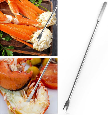 Seafood Tools Set includes 2 Crab Crackers, 2 Lobster Crackers Shellers, 4 Crab Leg Forks/Picks - Nut Cracker Set