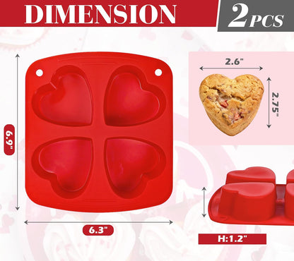 Webake 3PCS Silicone Air Fryer Muffin Pan for Baking 4 Cavity Air Fryer Egg Bites Silicone Mold, Nonstick BPA Free Muffin Tins