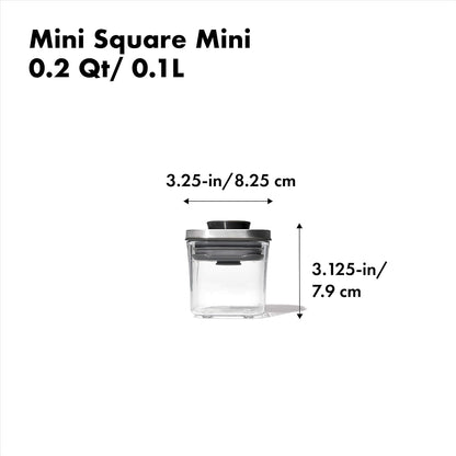 OXO Steel POP Container Big Medium Square - 4.4 Qt for Flour, Sugar and More,Grey