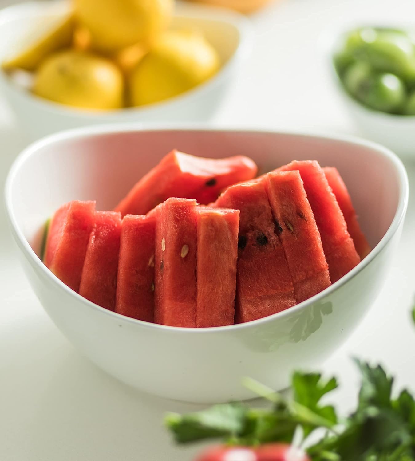YHOSSEUN 3 Tier Serving Stand Oval Serving Bowl with Metal Rack, Tied Serving Bowls Food Display Dessert Appetizer, Chip and Dip Serving Bowl Set for Parties, Gold-45oz / 17.5oz / 7oz