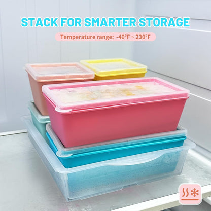 Gemice 1-Cup Silicone Freezer Molds with Lids, Individual 4-Pack Portion Soup Cubes Freezer Trays for Food Storage, Oven & Dishwasher Safe, BPA-Free, Silicone Freezer Containers for Meal Prep