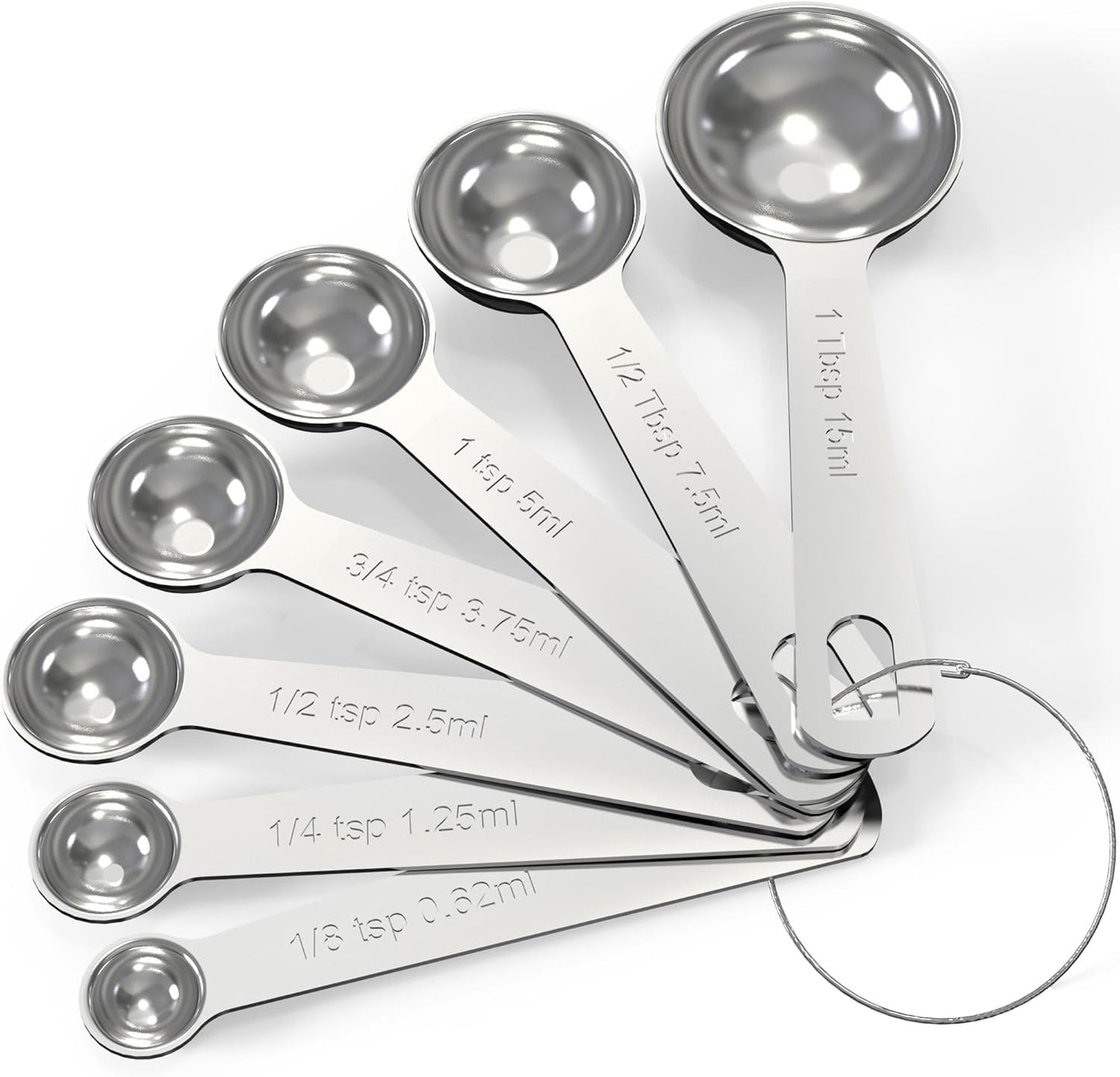 TILUCK Stainless Steel Measuring Cups & Spoons Set,Coffee Scoop Spoon,Kitchen Gadgets for Cooking & Baking,Set of