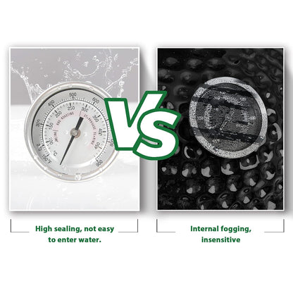 BBQ Grill Temperature Gauge Waterproof Large Face for Kamado Joe Barbecue Charcoal Grill Stainless Steel 150-900°F Cooking Thermometer for Oven Wood Stove Accessories Tool Set Up Easy
