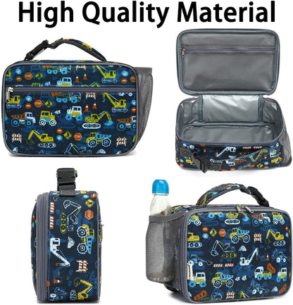 GYEUKHAM Insulated Lunch Box for School, Thermal Reusable Durable Freezable Lunch Bags for Kids Boys Girls Men Women - Small Soft Cooler Portable Lunch Tote Kit for Work Picnic Travel,Black